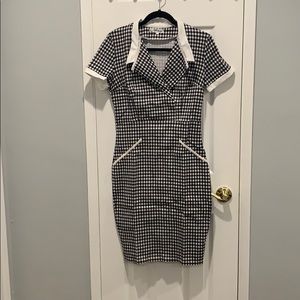 Gingham print vintage style dress